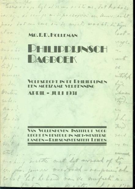 Holleman, F.D. - Philippijnsch dagboek