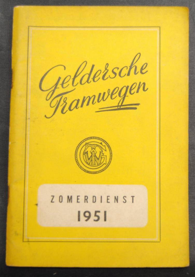 n.n. - Gelderse tramwegen ( GTW ) zomerdienst 1951 ( dienstregeling )