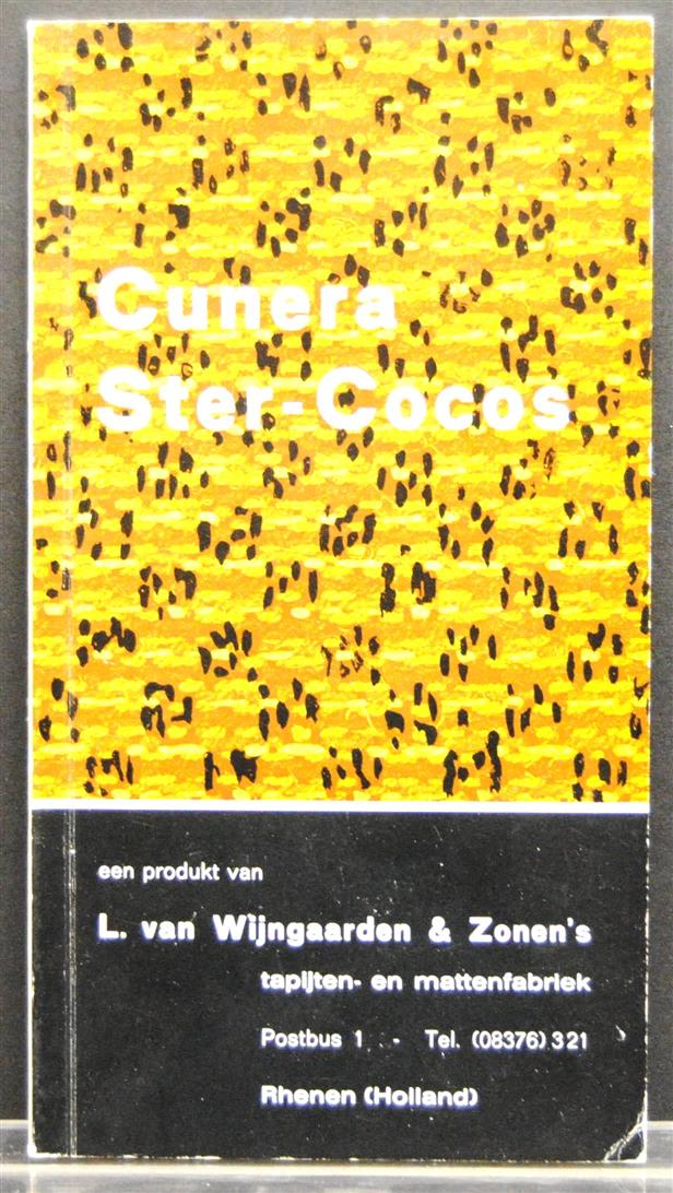 n.n. - Cunera Ster-Cocos. Cocoscatalogus  (= cocosmatten )( Sales catalogue on cocos carpets )