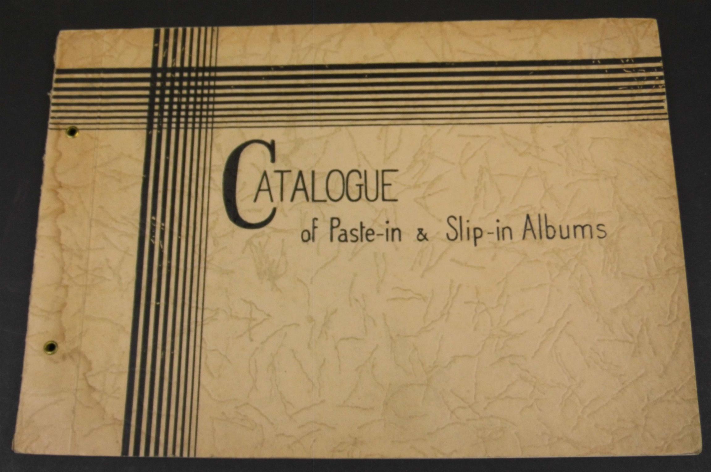 ( Trade catalogue Photograph & postcard albums ) - Catalogue of paste-in & Slip-in Albums.
