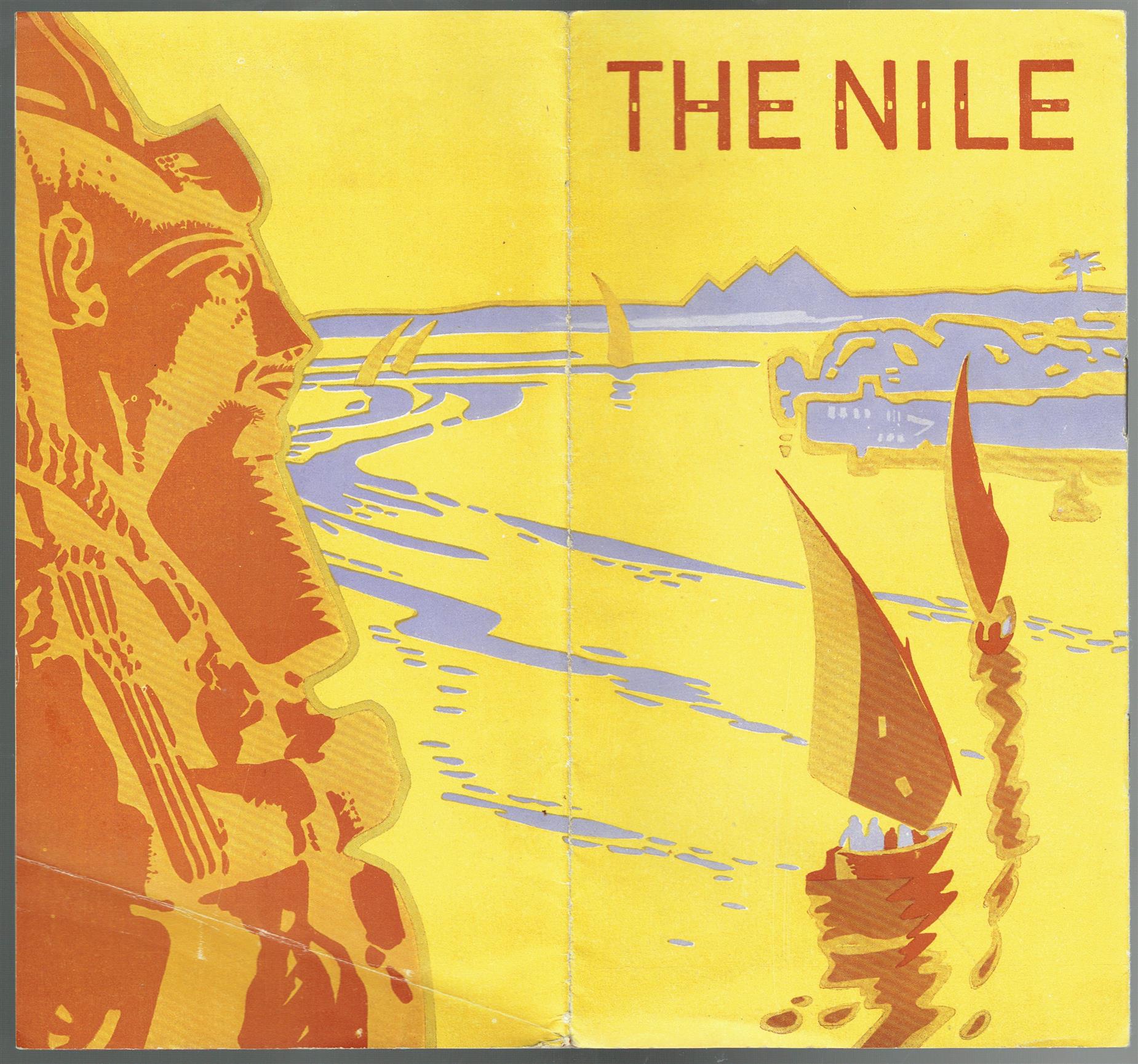 n.n - (TOERISTEN) THE NILE . Egypt. Tourists bruchure with very nice graphics.