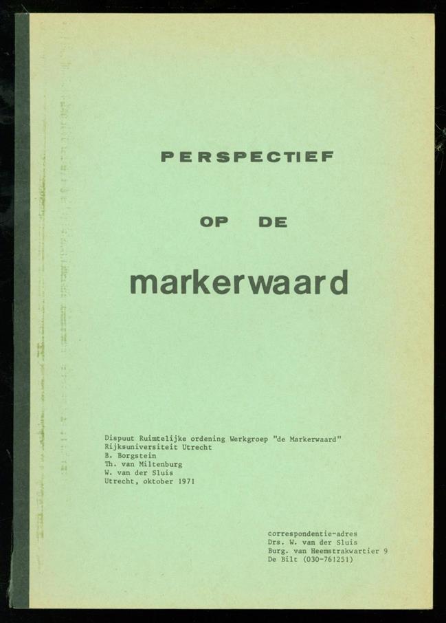 Borgstein, B., Th. van Miltenburg, W. van der Sluis, - Perspectief op de Markerwaard