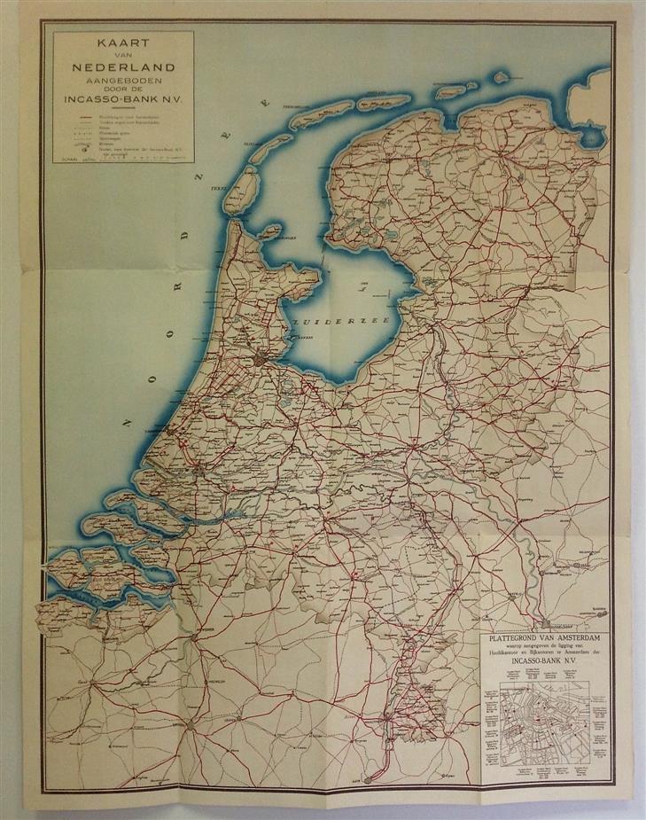 n.n. - Kaart van Nederland aangeboden door de incasso bank n.v.