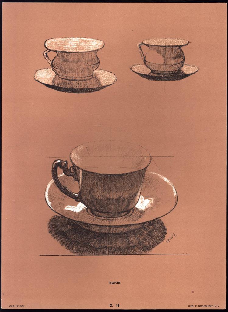 Chris Le Roy - (DECORATIEVE PRENT - LITHO )  KOPJE