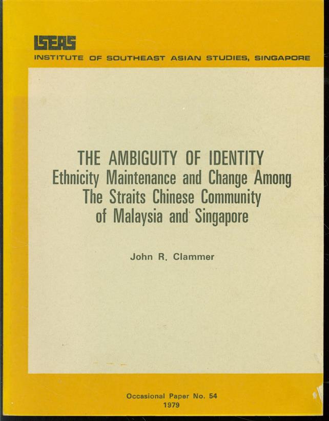 John R Clammer - The ambiguity of identity