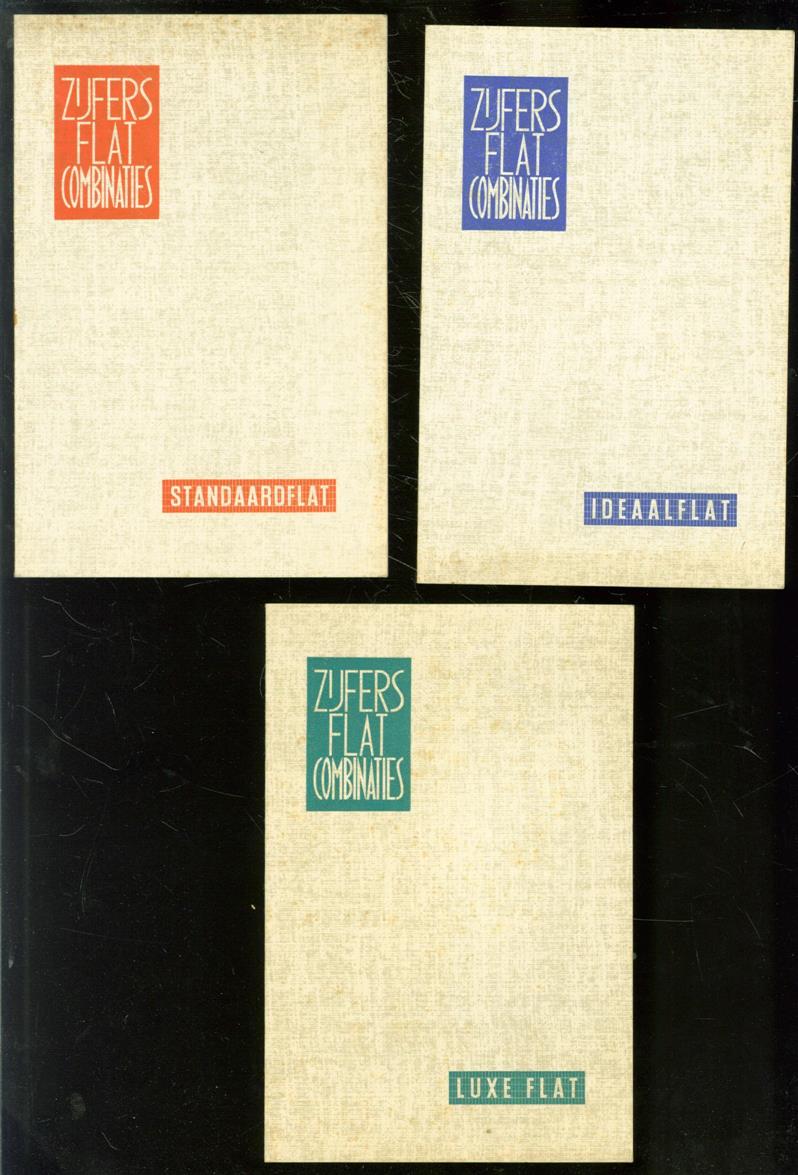 n.n - (BEDRIJF CATALOGUS - TRADE CATALOGUE) Set van 3 brochures met betrekking tot flat interieurs ( standaardflat + Ideaalflat + Luxe Flat ) Art Deco interieur