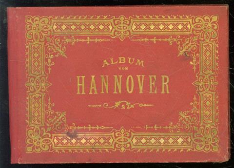 n.n - (TOERISME / TOERISTEN BROCHURE) ALBUM VON HANNOVER. (Leporello mit 24 lithographischen Ansichten. nach photographischen Vorlagen.