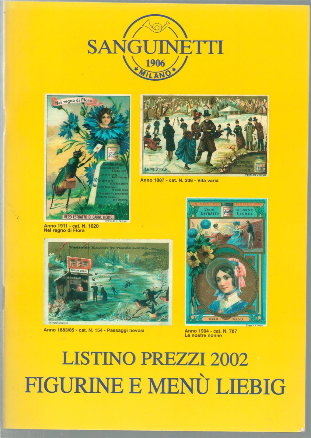 anguinetti (Firm) - Listino prezzi delle figurine e menu Liebig, 2002
