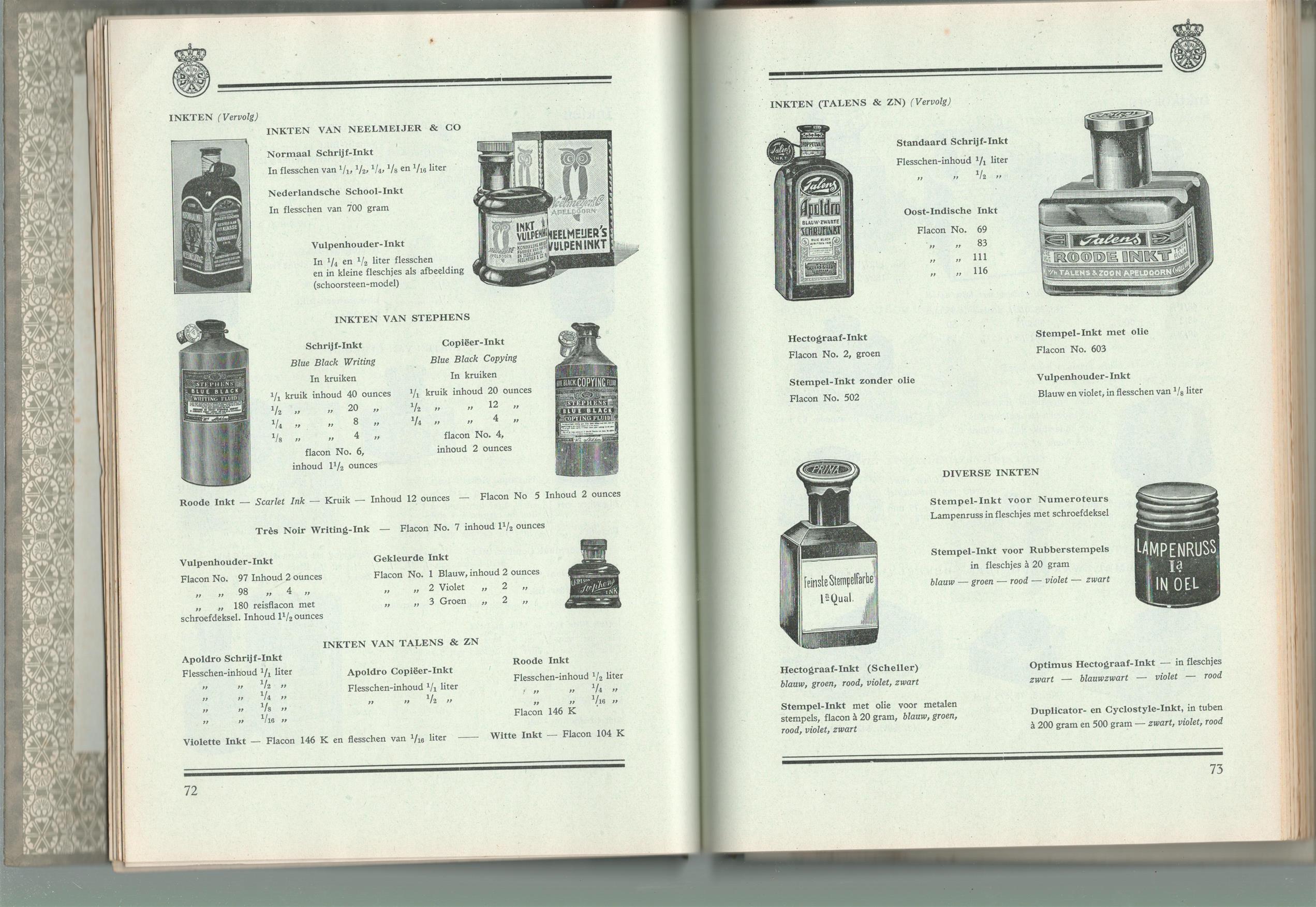 n.n - (BEDRIJF CATALOGUS - TRADE CATALOGUE) Afbeeldingenboek 1932 ( catalogus kantoorboekhandel ) + prijslijst 1932