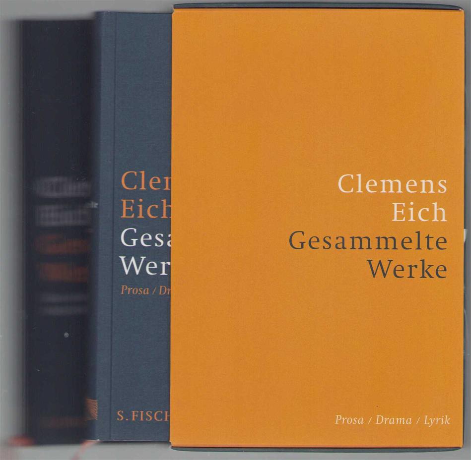 Clemens Eich - Gesammelte Werke / Bd. I, + Bd II  (Das steinerne Meer: Roman, Aufzeichnungen aus Georgien: Reisebericht. -  Prosa, Drama, Lyrik)