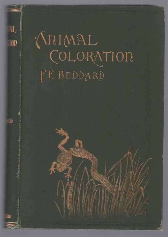 Frank Evers BEDDARD - Animal Coloration ... With four coloured plates, etc. (litho's)