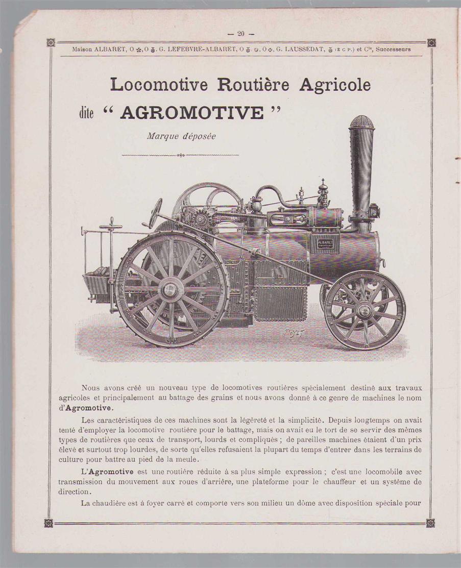 n.n - (BEDRIJF CATALOGUS - TRADE CATALOGUE) Machines agricoles et industielles - Catalogue de Rouleaux Compresseurs  et Roulieres