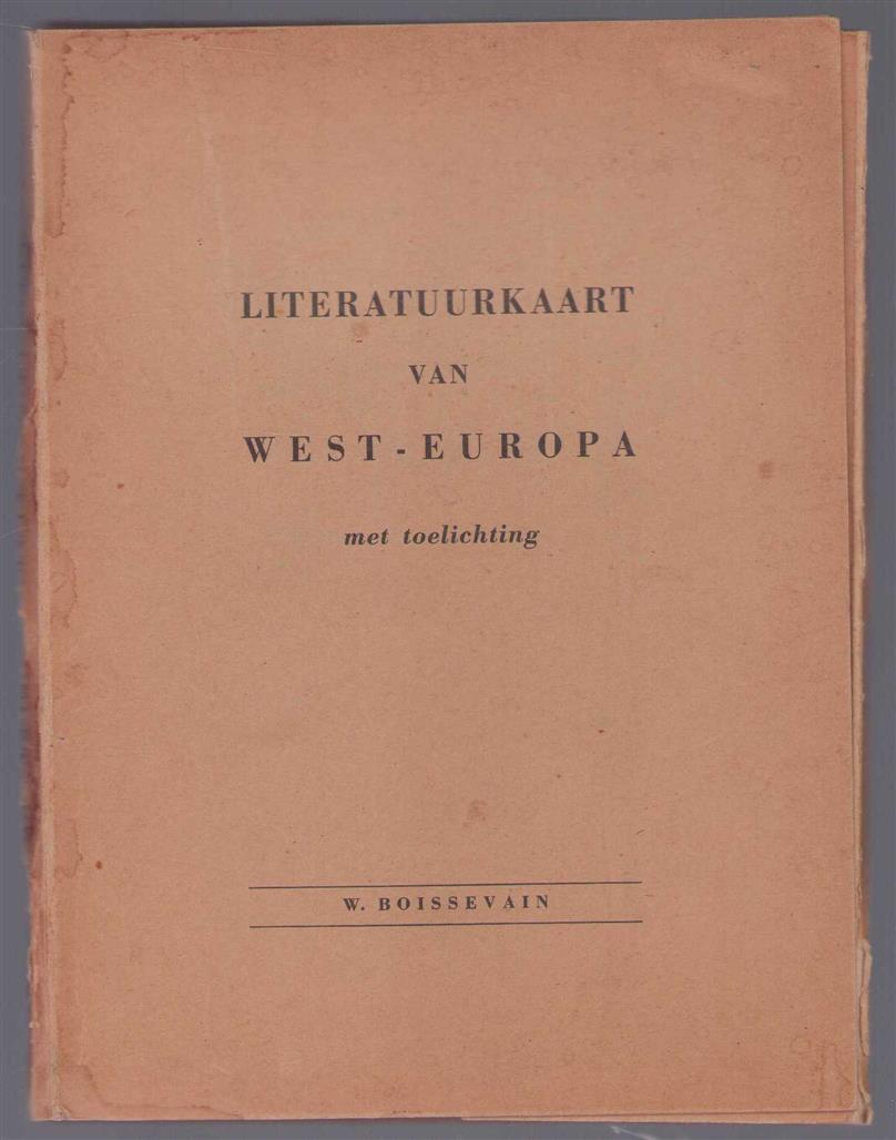 W Boissevain - Literatuurkaart van West-Europa: met toelichting