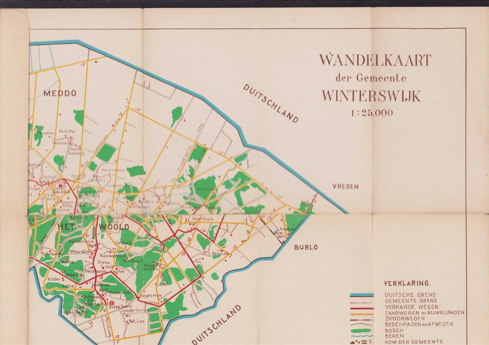 n.n - Wandelkaart der gemeente Winterswijk.