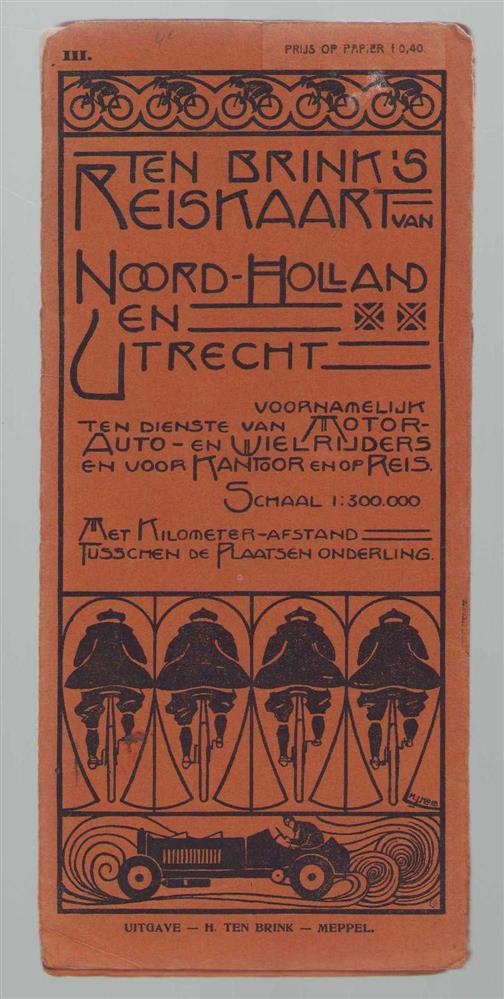 n.n - Ten Brink's reiskaart van Noord-Holland en Utrecht