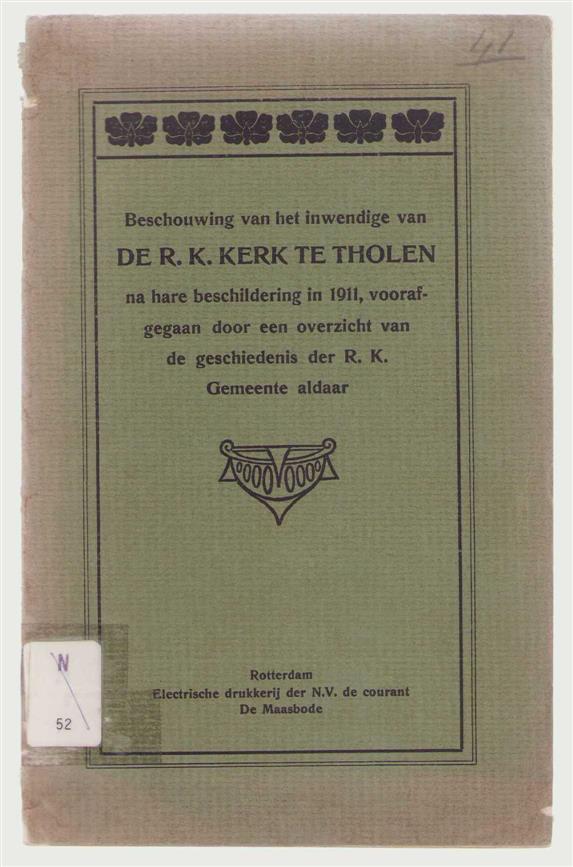 n.n - Beschouwing van het inwendige van de R.K. kerk te Tholen na hare beschildering in 1911 ...